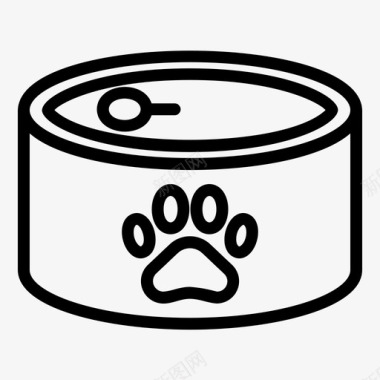 猫粮动物食品罐头图标
