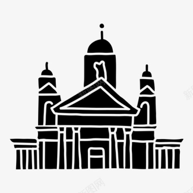 赫尔辛基大教堂建筑教堂图标