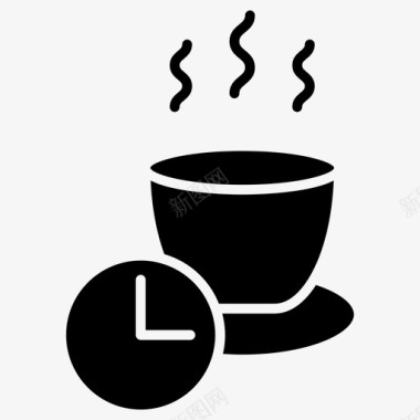 早餐咖啡咖啡时间图标