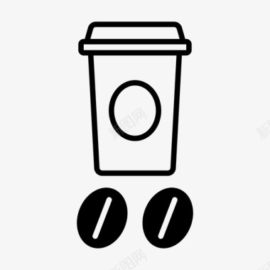 轻烤咖啡黑咖啡冲泡咖啡图标