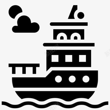 游艇船渡轮图标