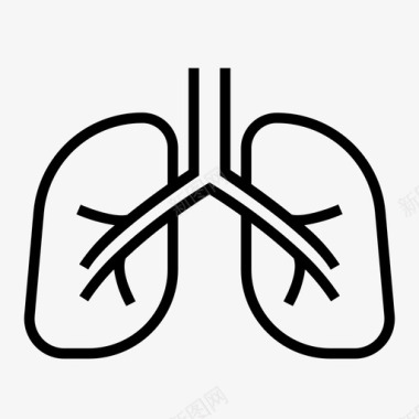 人肺冠疾病感染图标