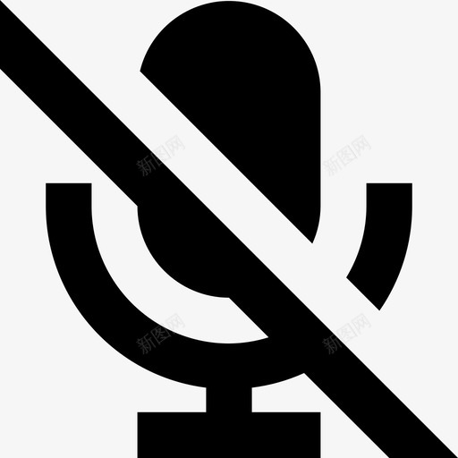 麦克风静音麦克风关闭svg_新图网 https://ixintu.com 麦克风 静音 关闭 录音 语音服务