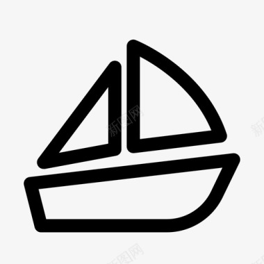 帆船海洋快艇图标