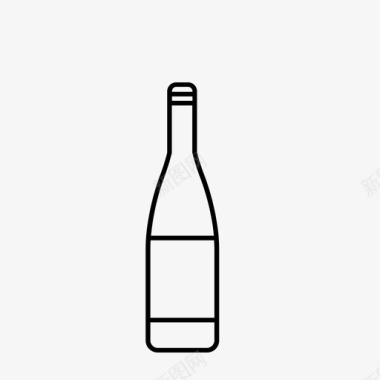 勃艮第葡萄酒瓶法国玻璃图标
