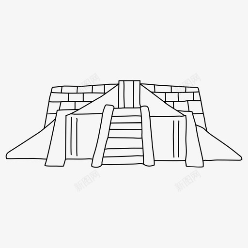 乌尔之塔建筑伊拉克svg_新图网 https://ixintu.com 乌尔 之塔 建筑 伊拉克 素描 寺庙 世界 地标 柯纳 细线
