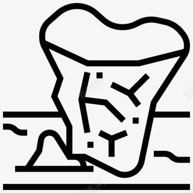 冰冻北极冰山图标