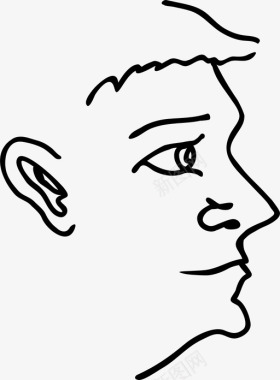 男人脸涂鸦头图标
