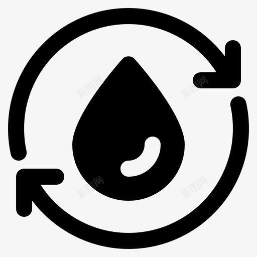 水循环滴滴生态svg_新图网 https://ixintu.com 生态 水循 环水 循环 滴滴 固体 图标