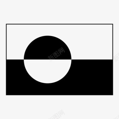 格陵兰旗圆圈国家图标