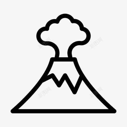 熔岩灾难喷发svg_新图网 https://ixintu.com 自然 熔岩 灾难 喷发 火山 线条