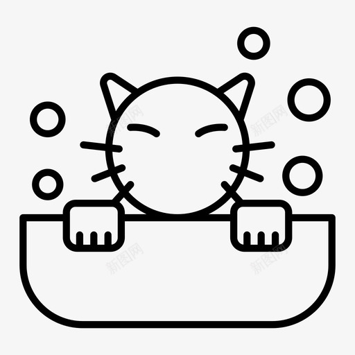 宠物护理动物猫svg_新图网 https://ixintu.com 宠物 护理 商店 动物 猫狗