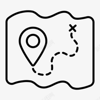 地图暑假旅游图标