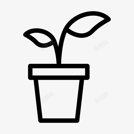 自然农业绿色svg_新图网 https://ixintu.com 自然 农业 绿色 公园 植物 盆栽 泉水 线条