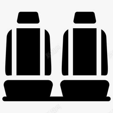 两个前排座椅汽车汽车配件图标