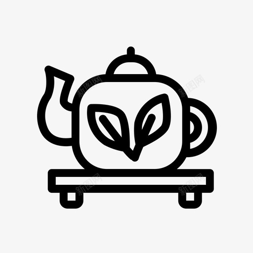 茶中国茶杯子svg_新图网 https://ixintu.com 新年 中国 茶杯 杯子 年中国