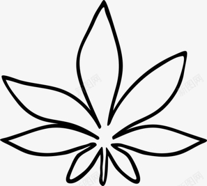 大麻毒品叶子图标