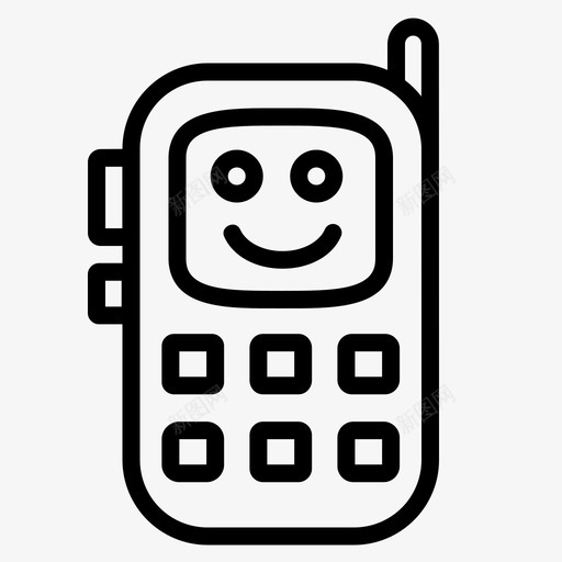 电话小孩玩具svg_新图网 https://ixintu.com 玩具 电话 小孩 对讲机