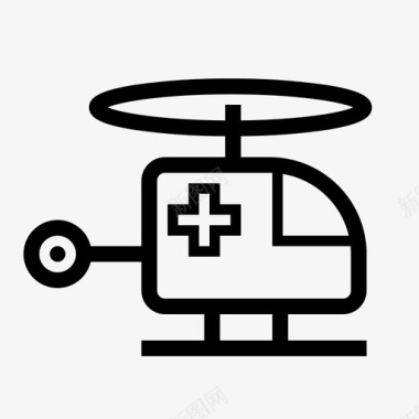 医疗直升机紧急情况急救医疗保健图标