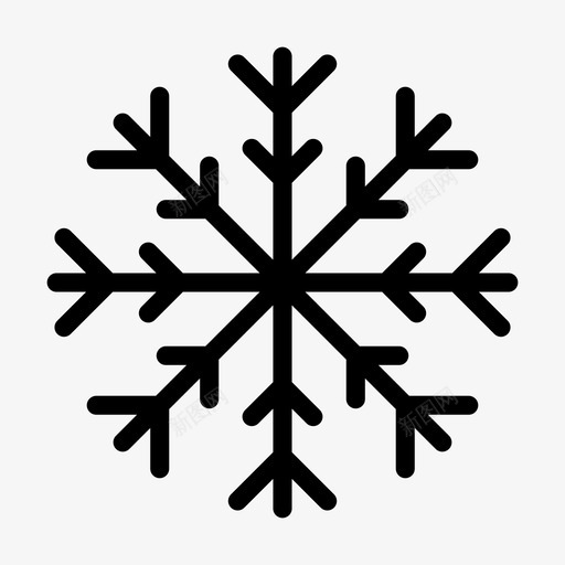 雪雪花冰svg_新图网 https://ixintu.com 雪花 冰雪 天气 冬季 移动 线条 图示