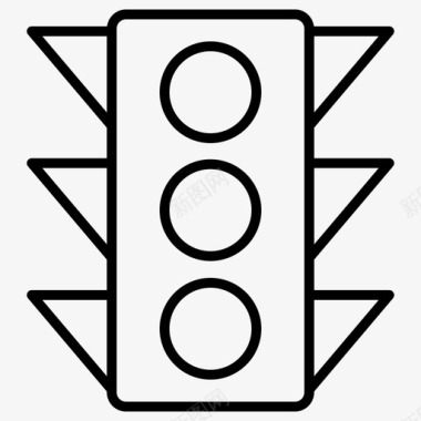 交通灯交通信号灯交通标志图标
