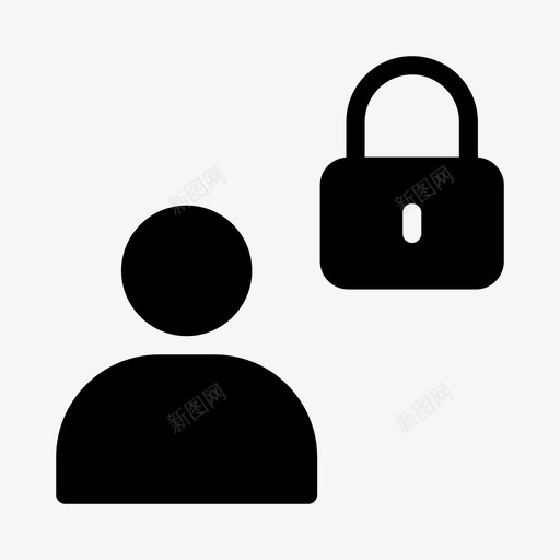 专用锁定配置文件svg_新图网 https://ixintu.com 专用 锁定 配置文件 保护 用户 安全 像素 完美 线条 轮廓