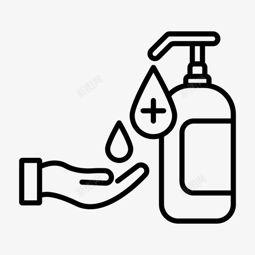 消毒剂清洁剂洗手液svg_新图网 https://ixintu.com 消毒剂 清洁剂 洗手 卫生