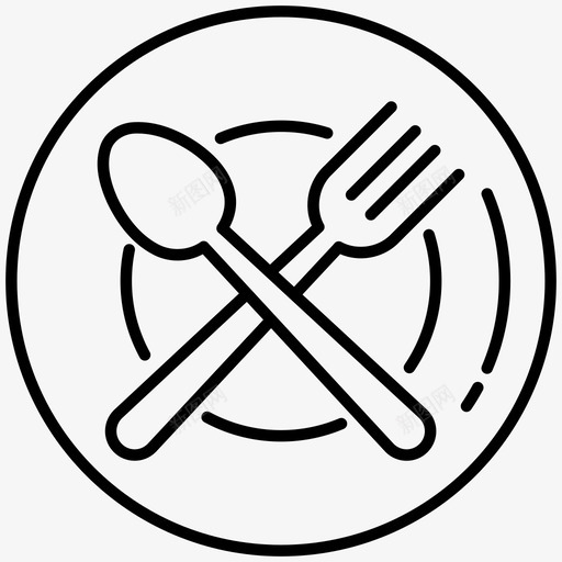 餐厅自助餐厅餐饮svg_新图网 https://ixintu.com 餐厅 自助 自助餐 餐饮 食物 盘子