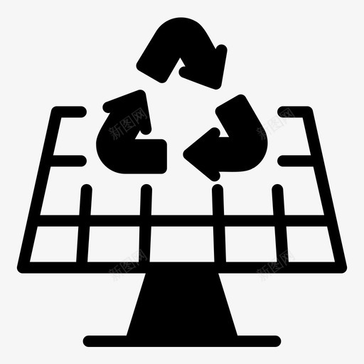 太阳能生态能源svg_新图网 https://ixintu.com 生态 回收 太阳能 能源 面板 雕文