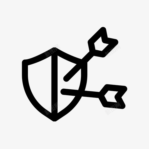 防护箭军用svg_新图网 https://ixintu.com 军用 防护 保险箱 盾牌