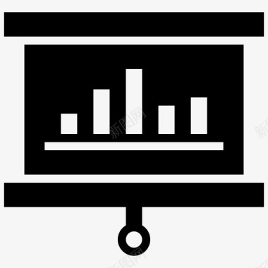 演示板分析条形图图标