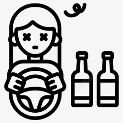 交通规则标志酒后驾驶酒精汽车高清图片