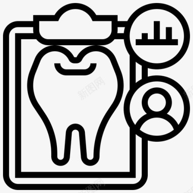 牙科报告医疗保健患者图标