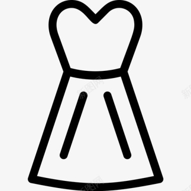 婚纱礼服爱情图标