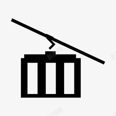 空中缆车驱动器敞车图标