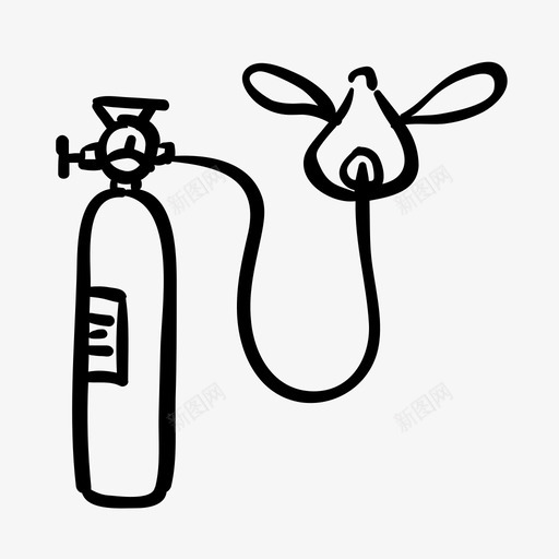 人工呼吸空气瓶子svg_新图网 https://ixintu.com 人工呼吸 电晕 空气 瓶子 氧气 通风 病毒 手绘