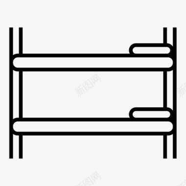双层床孩子休息图标