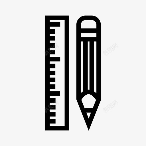 铅笔设计规则svg_新图网 https://ixintu.com 铅笔 设计 规则 流线型 工具 学校教育