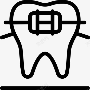 牙套托槽牙科护理图标
