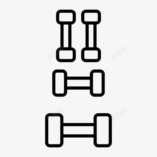 哑铃肌肉训练svg_新图网 https://ixintu.com 锻炼 哑铃 肌肉 训练 重量 运动