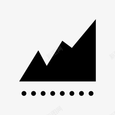上升丘陵山地图标