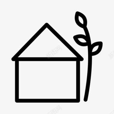 家绿色房子图标
