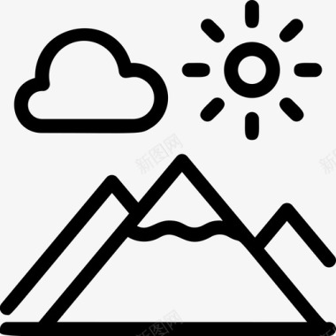 山地生态景观图标