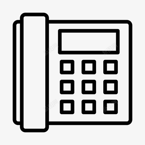 固定电话通信电话svg_新图网 https://ixintu.com 电话 固定 通信 接收器 服务电话 酒店 餐厅 线路 图示
