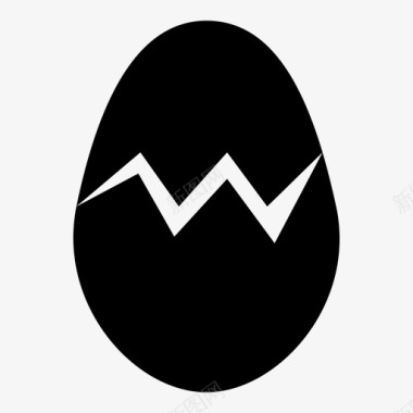 复活节彩蛋碎蛋图标