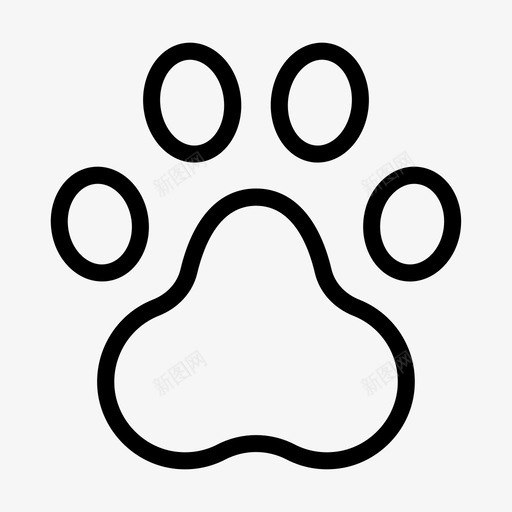 爪动物猫svg_新图网 https://ixintu.com 动物 猫狗 脚印 爪印 自然 线条