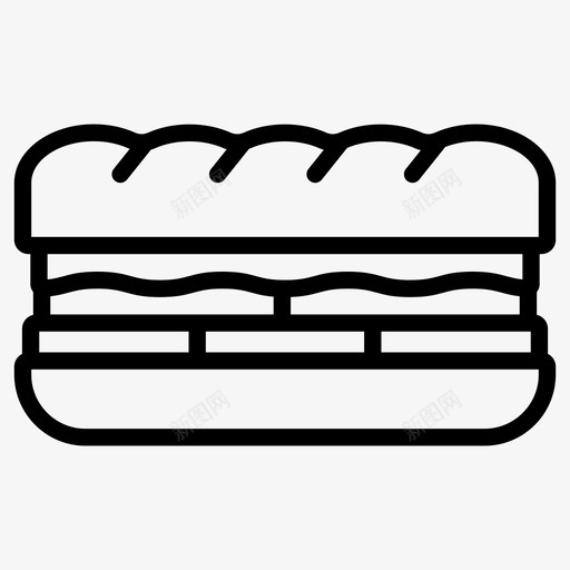 素食三明治法式面包三明治快餐svg_新图网 https://ixintu.com 三明治 素食 法式 面包 快餐 火腿 餐厅