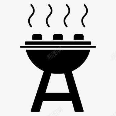 烤架烧烤热的图标