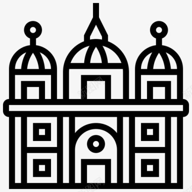 柏林大教堂建筑天主教图标