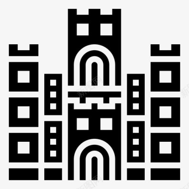 科英布拉大教堂天主教正面图标